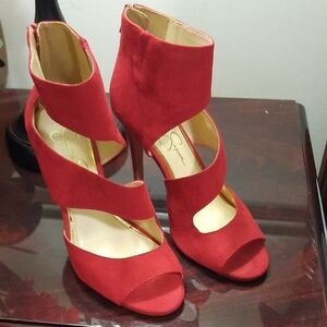 Jessica Simpson Strappy Red Heels